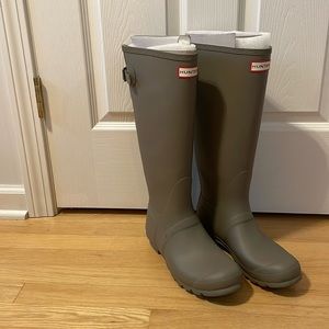 Tall Gray Hunter Boots NWOT